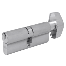 UNION 2X19 Euro Key & Turn Cylinder 74mm 37/T37 32/10/T32 Keyed To Differ  - Satin Chrome