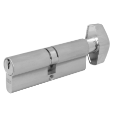 UNION 2X19 Euro Key & Turn Cylinder 83mm 41.5/T41.5 36.5/10/T36.5 Keyed To Differ  - Satin Chrome