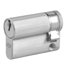 UNION 2X20A Euro Half Cylinder 45mm 35/10 Keyed To Differ  - Satin Chrome
