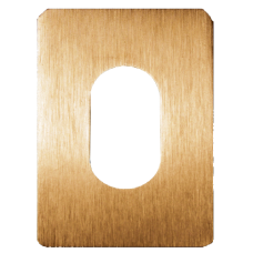 SOUBER TOOLS UE1 Self Adhesive Oval Escutcheon  - Polished Brass