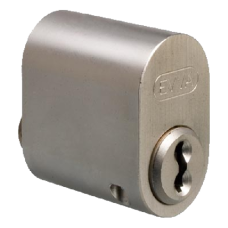 EVVA A5 Scandinavian Oval Cylinder 25.6mm Keyed To Differ Single External  - Nickel Plated