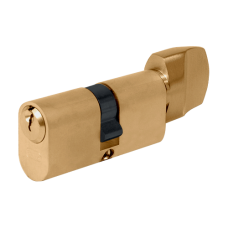 EVVA A5 OKZ Oval Key & Turn Cylinder 62mm 31-T31 26-10-T26 Keyed To Differ  - Polished Brass