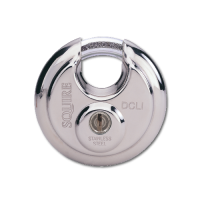 SQUIRE DCL1 Discus Padlock 70mm Keyed To Differ  - Chrome Plated