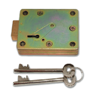 WALSALL LOCKS S1771 & S1772 Safe Lock  7 Lever Down Shoot - Zinc Plated