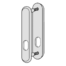 KICKSTOP 9600 188mm LockGuard  Oval - Satin Chrome