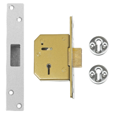 UNION C-Series 3G115 5 Lever Deadlock 67mm Keyed To Differ  - Satin Chrome
