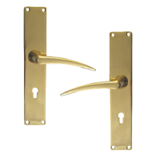 FRANK ALLART 1189 Plate Mounted Lever Furniture To Suit Chubb 3K70  - Polished Brass