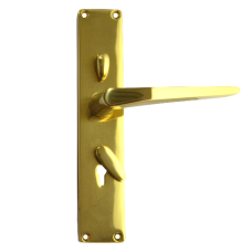 FRANK ALLART 1218 & 1220 Handle Door Furniture To Suit Chubb 3R35  Large Handle - Polished Brass
