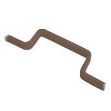 KICKSTOP 9607 & 9610 20mm London Door Bar 1980mm Std Staple - Brown