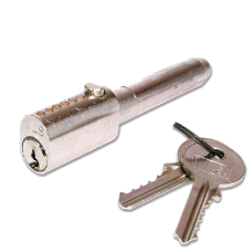 ILS Lock Sys FDM005 Oval Bullet Lock 90mm x 14mm x 33mm FDM.005-1 Keyed To Differ  - Chrome Plated