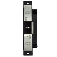 TRIMEC ES2000 Series Mortice Release Monitored 12V DC F/L MON - Stainless Steel & Black