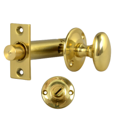 Frank Allart 526 Door Security Bolt - Turn & Release 57mm  - Polished Brass