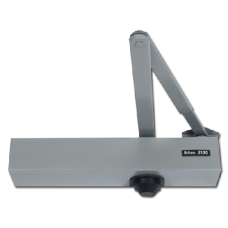 BRITON 2130B Size 2-6 Overhead Door Closer With Backcheck Silver  - Silver Enamelled