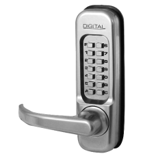 LOCKEY 1150 Series Lever Handle Digital Lock With 60mm Latch  - Satin Chrome