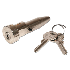 ILS Lock Sys FDM004 Round Cylinder Bullet Lock 83mm x 25mm x 29mm FDM.004-B Keyed Alike  - Chrome Plated