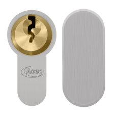 ASEC Vital 6 Pin Key & Turn Euro Snap Resistant Cylinder 90mm 40/50 35/10/45T - Dual Finish
