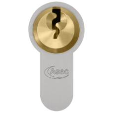 ASEC Vital 6 Pin Half Euro Snap Resistant Cylinder 40mm 30/10 - Dual Finish