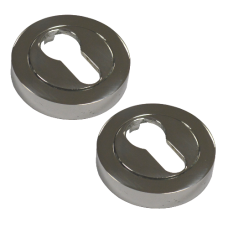 ASEC Vital Concealed Fixing Escutcheon Euro - Chrome Plated