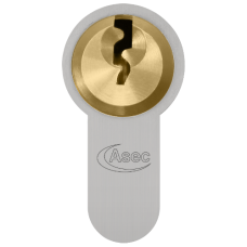 ASEC Vital 6 Pin Half Euro Snap Resistant Cylinder 70mm 60/10 - Dual Finish 