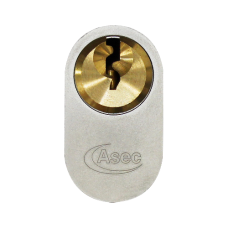 ASEC Vital 6 Pin Oval Key & Turn Cylinder 60mm 30/30 25/10/25T - Dual Finish 