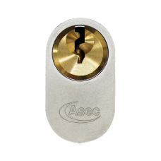 ASEC Vital 6 Pin Oval Key & Turn Cylinder 70mm 35/35 30/10/30T - Dual Finish 