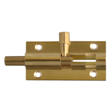 ASEC VITAL  25mm Wide Straight Barrel Bolt 50mm - Polished Brass