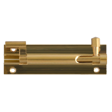 ASEC VITAL 25mm Wide Necked Barrel Bolt 100mm - Polished Brass