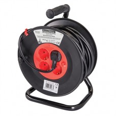 European Type F Schuko Cable Reel 230V (16A 25m 4 CEE 7/4 Sockets)