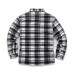 Worker Padded Checked Shirt Black/White (L)