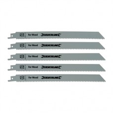 Recip Saw Blades for Wood 5pk (HCS - 5tpi - 240mm)