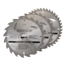 TCT Circular Saw Blades 20, 24, 40T 3pk (180 x 30 - 20, 16mm Rings)