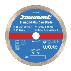Diamond Mini Saw Blade (85mm Dia - 10mm Bore)