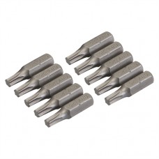 T25 Cr-V Screwdriver Bits 10pk (T25)