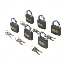 Iron Padlock Keyed Alike 6pk (50mm)