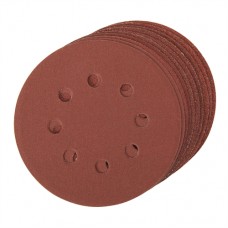 Hook & Loop Discs Punched 125mm 10 pieces (125mm 4 x 60, 2 x 80, 120, 240G)
