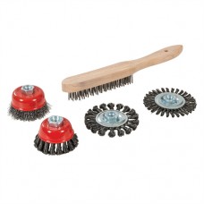 Wire Brush, Cup & Twist-Knot Wheel Set 5 pieces (5 pieces)