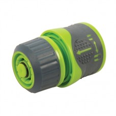 Soft-Grip Water Stop Hose Quick Connector (1/2in Female)