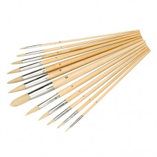 Artists Paint Brush Set 12 pieces (Pointed Tips)