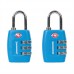 TSA Combination Luggage Padlocks 2pk (3-Digit)