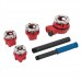 Pipe Threading Kit 5 pieces (1/2in, 3/4in, 1in & 1-1/4in BSPT)