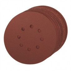 Hook & Loop Discs Punched 150mm 10 pieces (150mm 4 x 60, 2 x 80, 120, 240G)