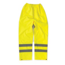 Hi-Vis Waterproof Trousers Yellow (M)
