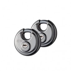 Stainless Steel Disc Padlock Twin Pack (70mm)